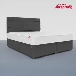 image of Airsprung Super King Size Comfort Mattress With 4 Drawer Charcoal Divan