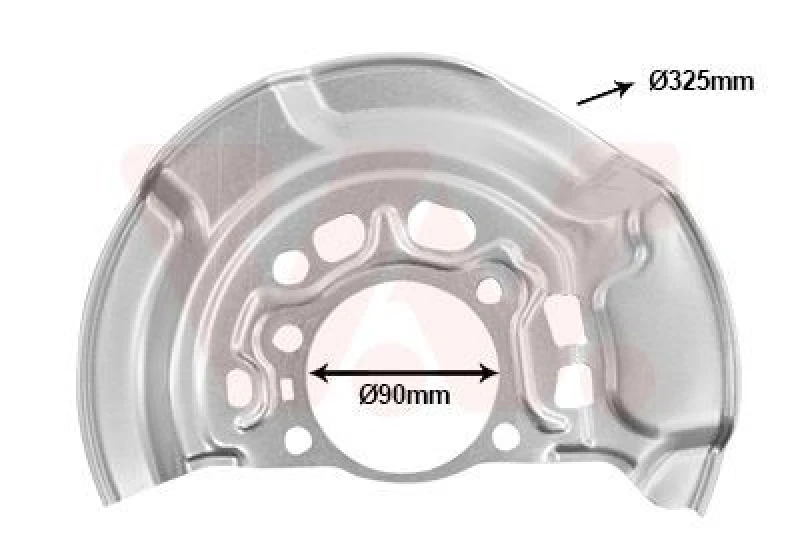 Image of VAN WEZEL Brake disc backing plate VAN WEZEL 5407371