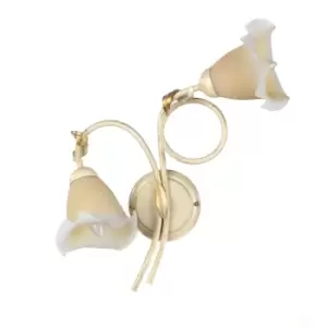 image of Betty 2 Light Wall Lamp, Ivory