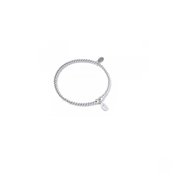 Image of Initial G Charm with Sterling Silver Ball Bead Bracelet