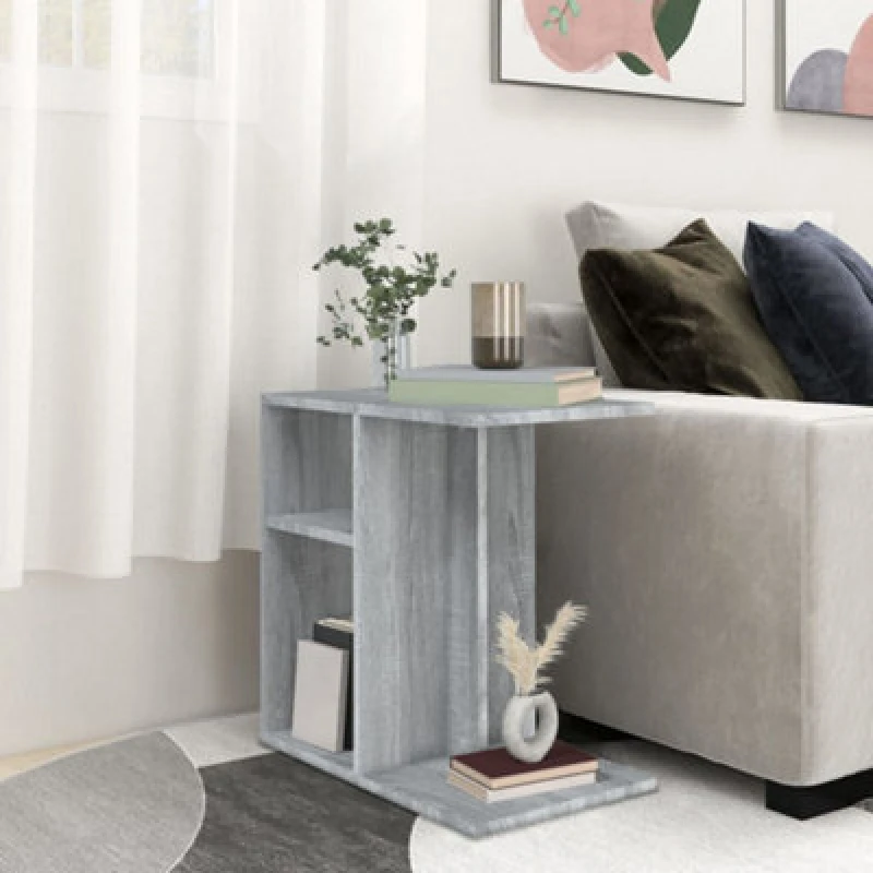 Image of vidaXL Side Table Grey Sonoma 50x30x50cm Engineered Wood, Grey 815850
