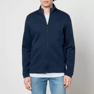 Image of BOSS Athleisure Mens Skaz Curved Zipped Sweatshirt - Navy - XL
