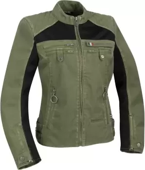 Image of Segura Vanda Ladies Motorcycle Textile Jacket, green-brown, Size 36 for Women, green-brown, Size 36 for Women