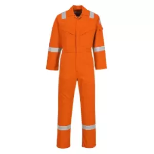 image of Biz Flame Mens Aberdeen Flame Resistant Antistatic Coverall Orange 3XL 34"