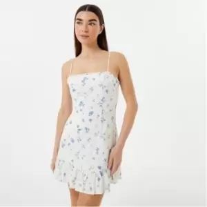 Image of Jack Wills Ruffle Hem Mini Dress - White