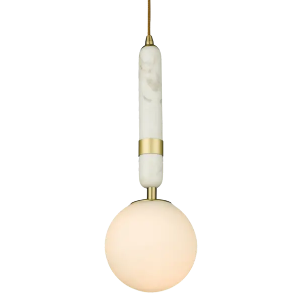 image of La Spezia Globe Pendant Ceiling Light Brass, E14