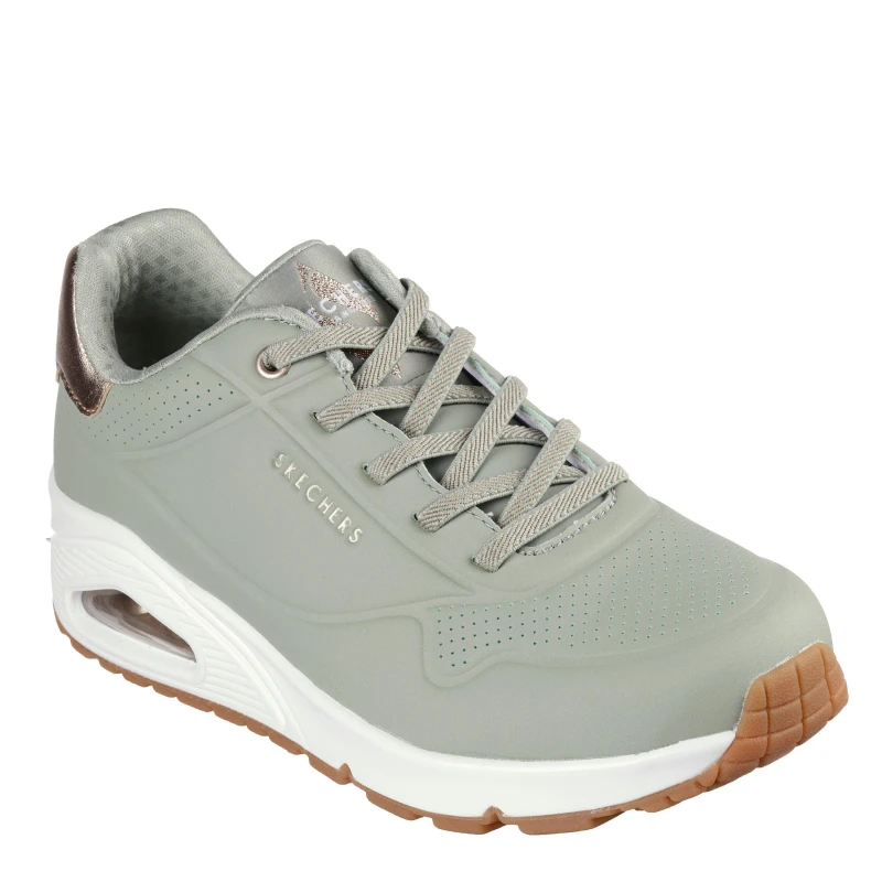 Image of Skechers UNO Stand On Air Trainers Womens - Green Green 5