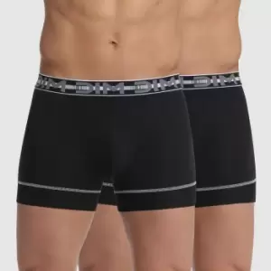 Image of Pack of 2 3D Flex Stay & Fit Hipsters in Cotton Mix