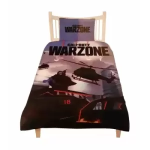 Image of Drop In Duvet Cover Set (Single) (Blue/Black) - Call Of Duty:warzone
