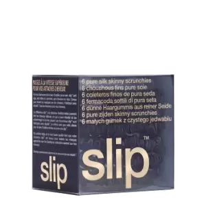 image of SLIP Silk Skinnies Scrunchies 6 Pack - Black