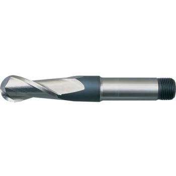 Image of Sherwood 15.00MM HSS 2 Flute Threaded Shank Ball Nosed Long Series Slot Drills -