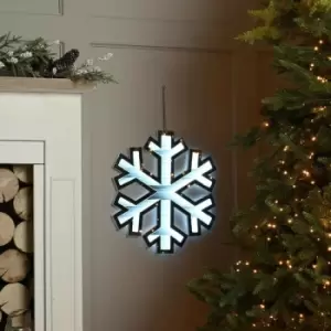 image of Festive 40cm Hanging Snowflake Infinity Light