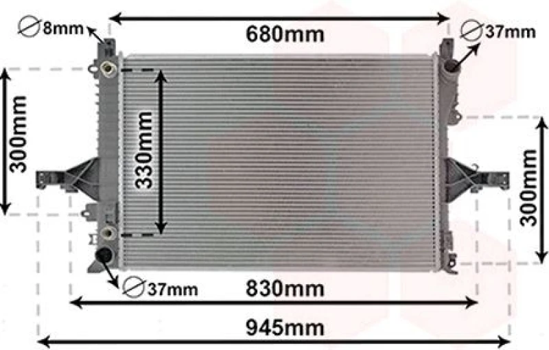 Image of VAN WEZEL Engine radiator VAN WEZEL 59002115