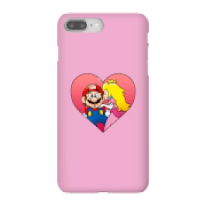 image of Nintendo Super Mario Peach Kiss Phone Case - iPhone 8 Plus - Snap Case - Gloss