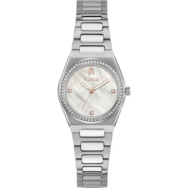 Image of Furla Ladies Furla Tempo Mini Small Watch WW00020003L1 - Silver and White One Size