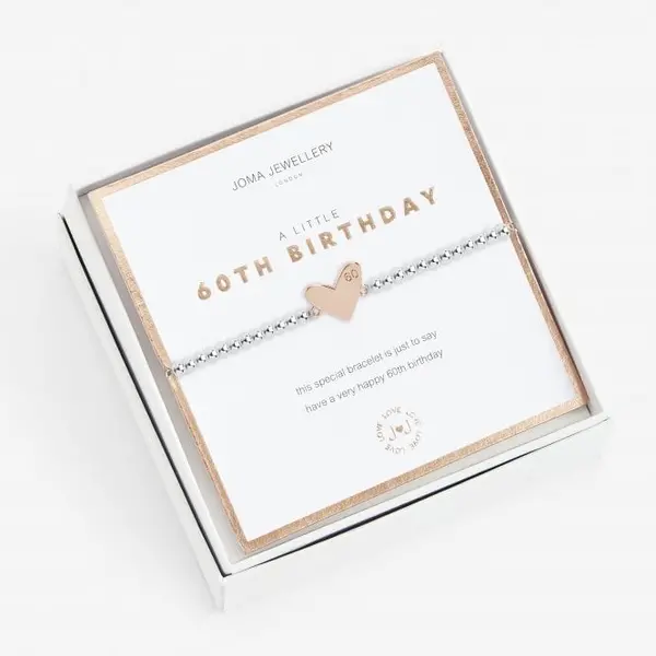 Image of Beautifully Boxed A Little Happy 60th Birthday Bracelet 5081