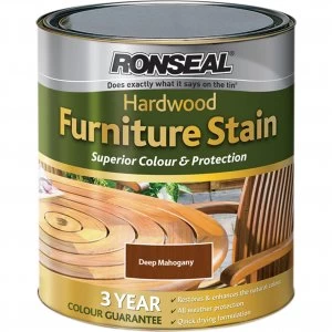 Image of Ronseal Hardwood Furniture Stain Deep Mahogany 750ml