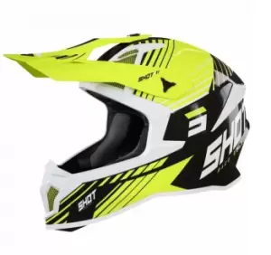 image of SHOT Lite Fury Black Neon Yellow White Glossy Offroad Helmet S