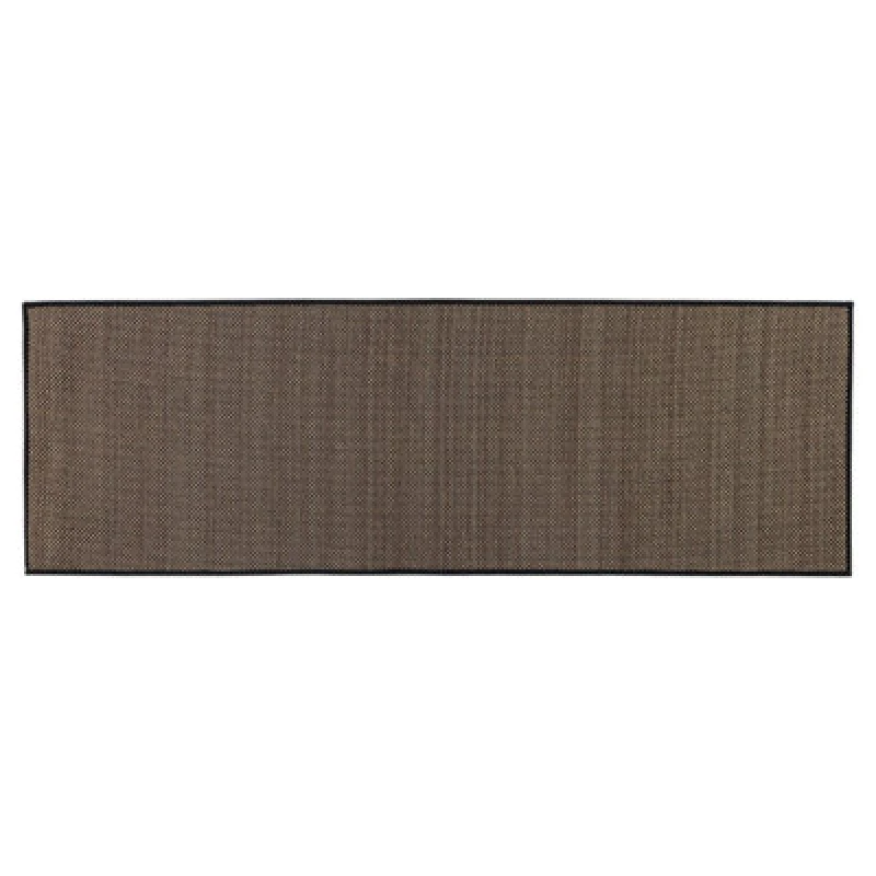 Image of JVL Antarra Machine Washable Entrance Runner Doormat, 50x150cm - Black/Brown, Black 01-341