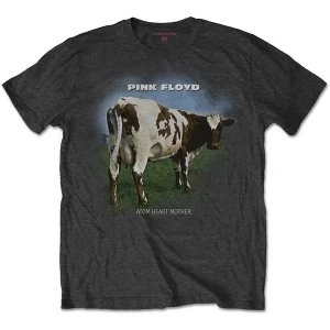 Image of Pink Floyd - Atom Heart Mother Fade Unisex Large T-Shirt - Grey