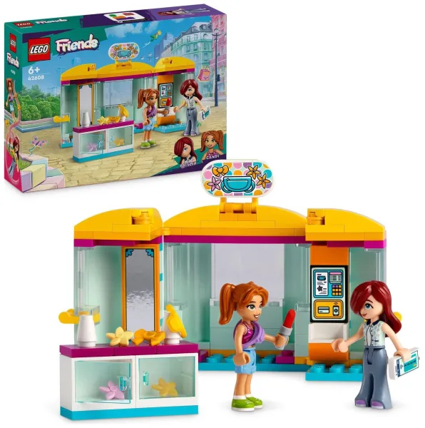 image of LEGO Friends Tiny Accessories Shop Toy with Mini-Dolls 42608