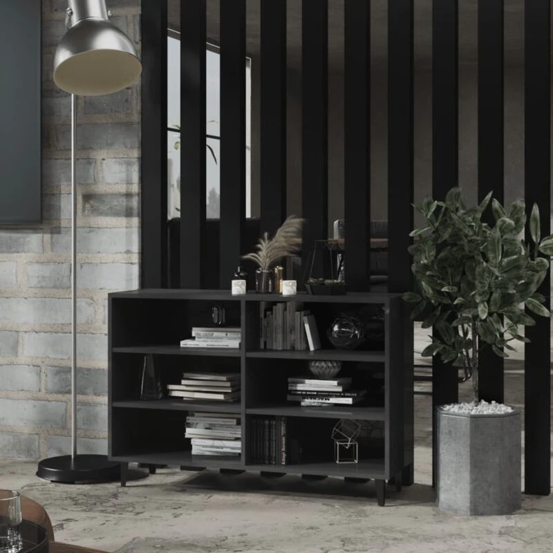 Image of VIDAXL Sideboard High Gloss Grey 103.5x35x70cm Engineered Wood Vidaxl 8720286358573