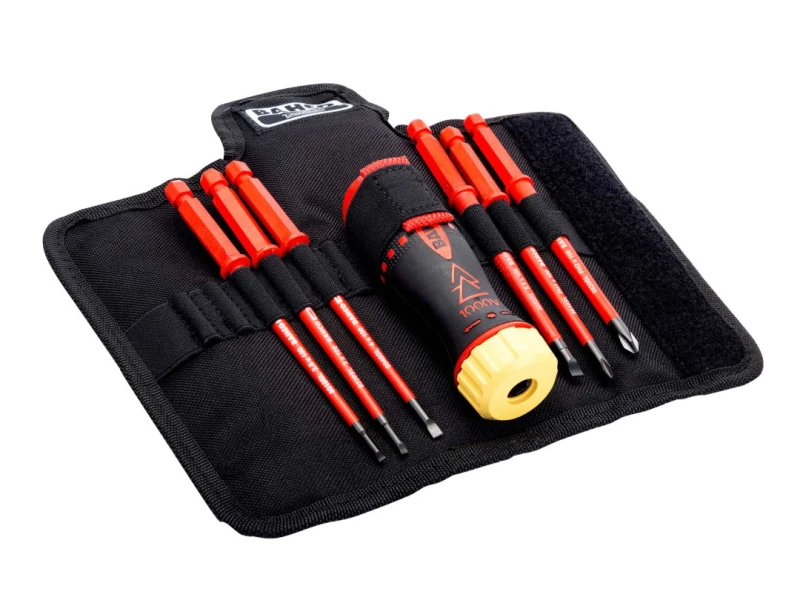 Image of Bahco Insulated Ratcheting Screwdriver Set, 6 Piece 808062