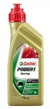 Image of Power 1 Racing 4T - 4 Stroke - 10W-30 - Fully Synthetic - 1 Litre 14E948 Castrol