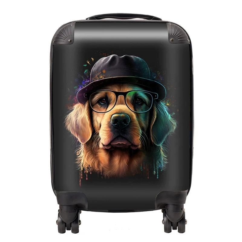 Image of Warren Reed Designer Golden Retriever Dog Splashart Suitcase - Small