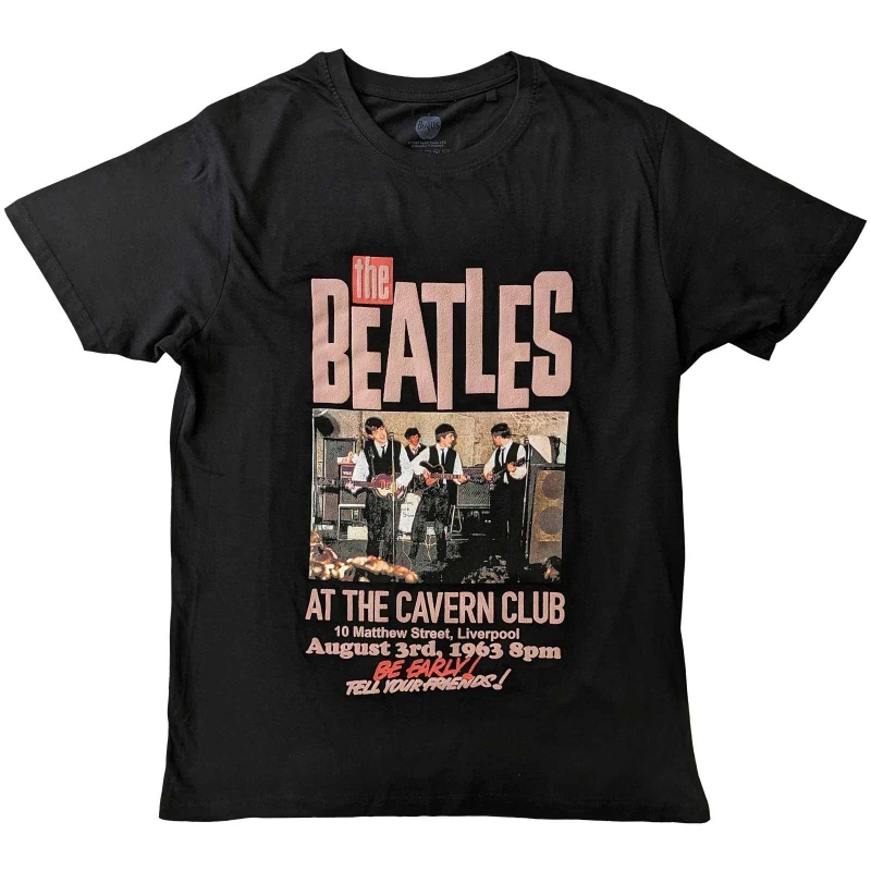 Image of The Beatles The Beatles Men Cavern Cotton T-Shirt in Black Size: Medium Black M Male 5063300715987