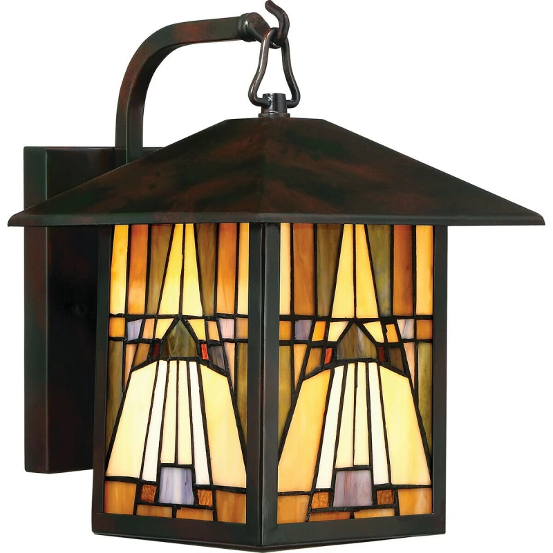 Image of Loops Outdoor IP44 Wall Light Valiant Bronze LED E27 60W d02236 Multi