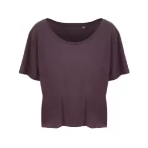 image of Ecologie Womens/Ladies Daintree EcoViscose Cropped T-Shirt (M) (Wild Mulberry)