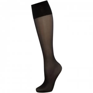Image of Charnos 5 Per Packet Sheer Knee High Socks - Black