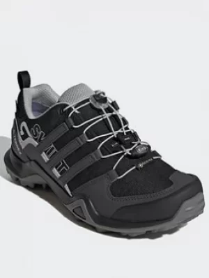 Image of adidas Terrex Swift R2 GTX Shoes, Black/Blue/Green, Size 5.5, Women