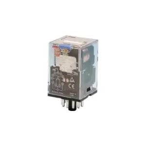 Image of Power Relay, 3PDT, with Mechanical Indicator and Test Button, DC24