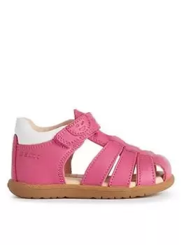 Geox B S.macchia Sandal, Pink/White, Size 8.5 Younger