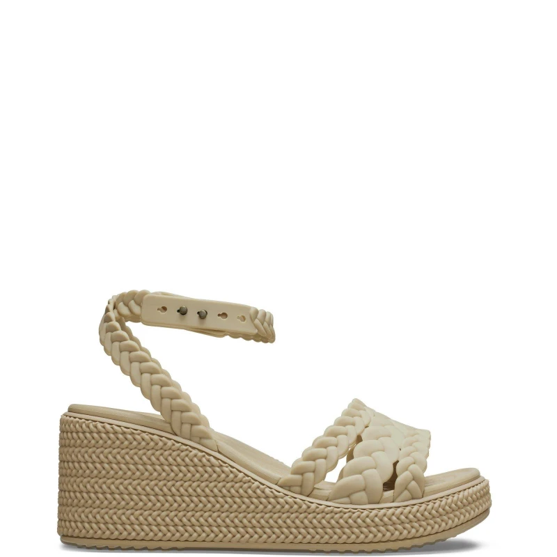 Image of Crocs Women Brooklyn Woven Ankle Strap Sandals Chai 6