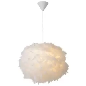 Image of Lucide GOOSY Soft - Pendant Light - Ø50cm - 1xE27 - White