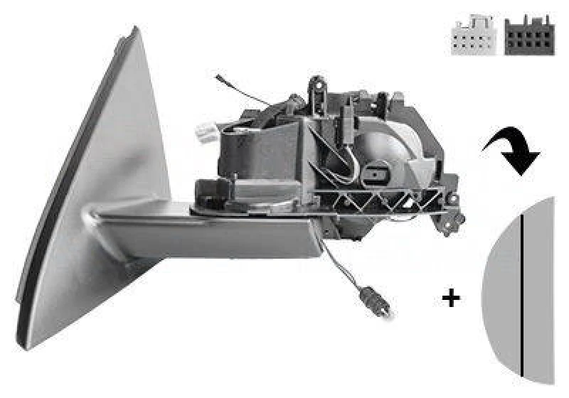 Image of VAN WEZEL 2930855 Wing mirror * HAGUS * Left, with mirror glass, without direction indicator Outside Mirror (50)
