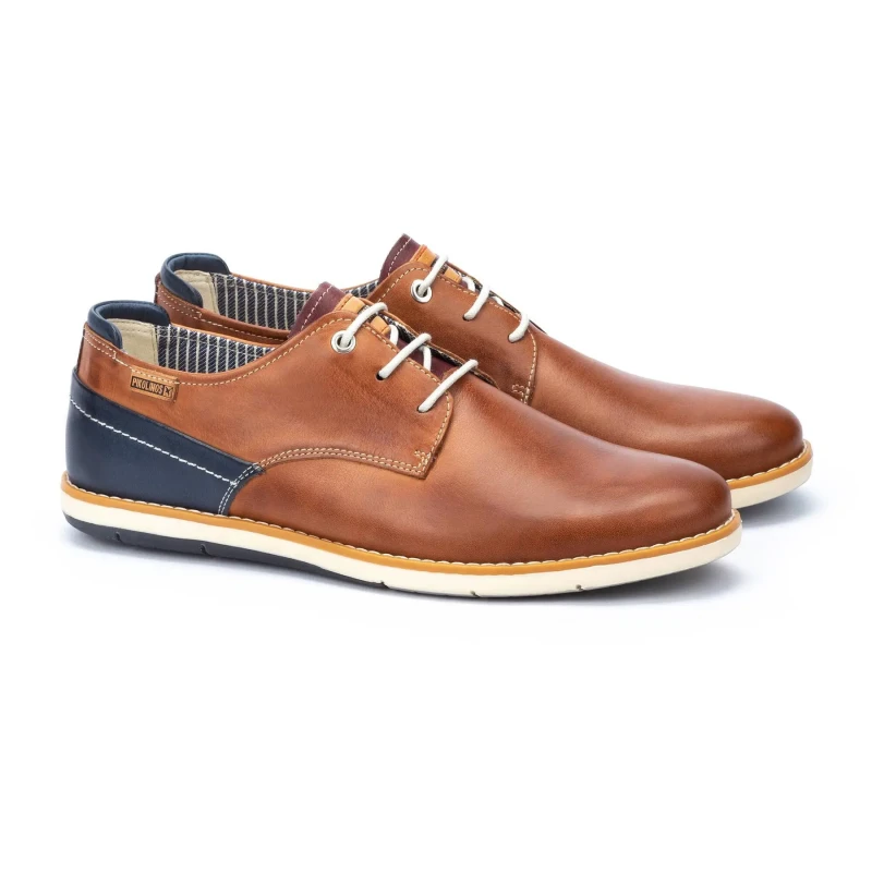 Image of Pikolinos Jucar M4E-4104 Leather Mens Low Top Shoes - Brandy - Size:UK 9.5-10