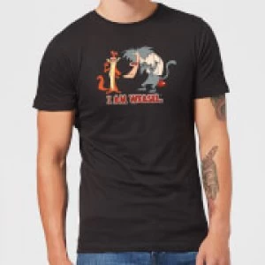 image of I Am Weasel Characters Mens T-Shirt - Black