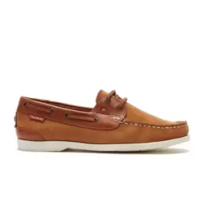 Image of Chatham Willow Ladies premium leather lace up boat shoe - Brown