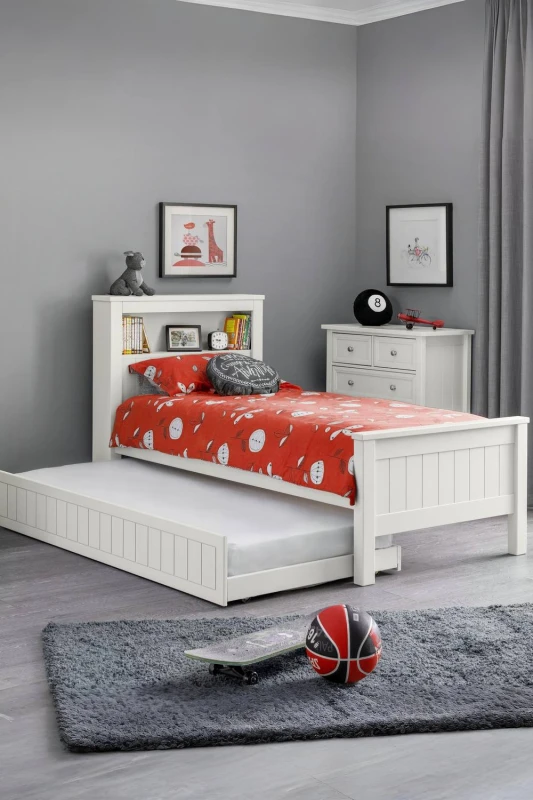 Image of Julian Bowen Maine Bookcase Bed & Underbed Surf White MAI801