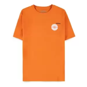 Image of Pokemon Charizard Train Battle Repeat Mens Medium T-Shirt - Orange