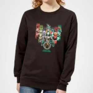 image of Aquaman Unite The Kingdoms Womens Sweatshirt - Black - 5XL