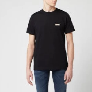 Image of Nudie Jeans Mens Daniel Logo T-Shirt - Black