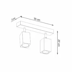 image of Sollux Plafond Keke 2 Oak