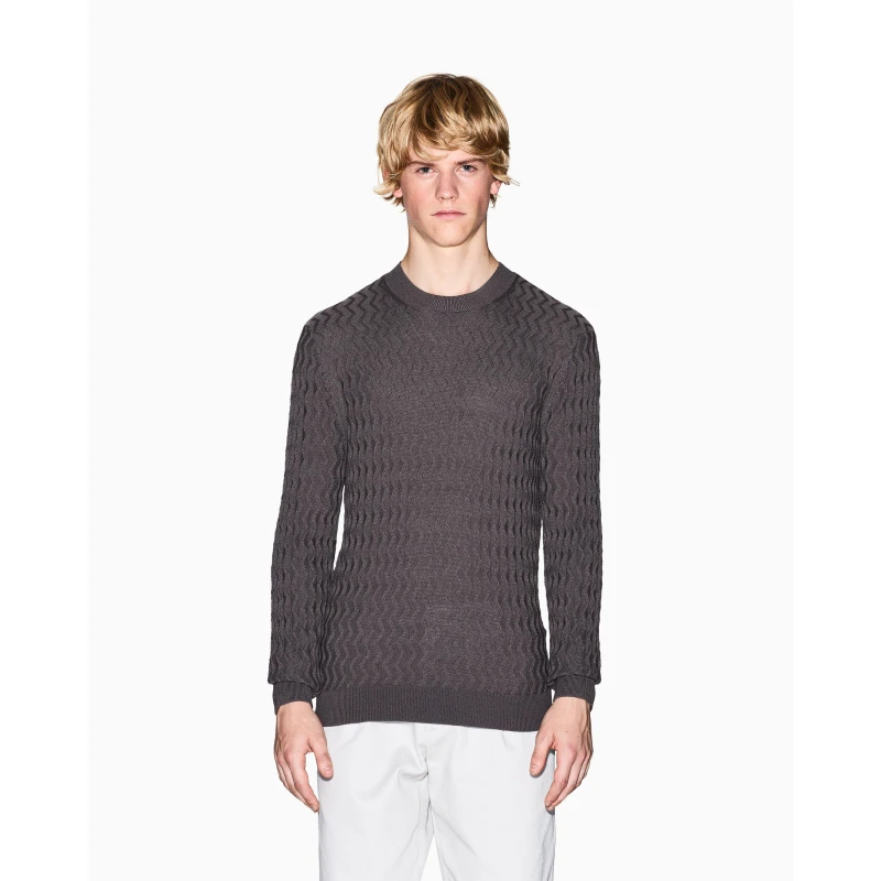 Image of Armani Exchange Mens Crew Neck Jumper Crew Neck Jumpers S Grey 32293702350