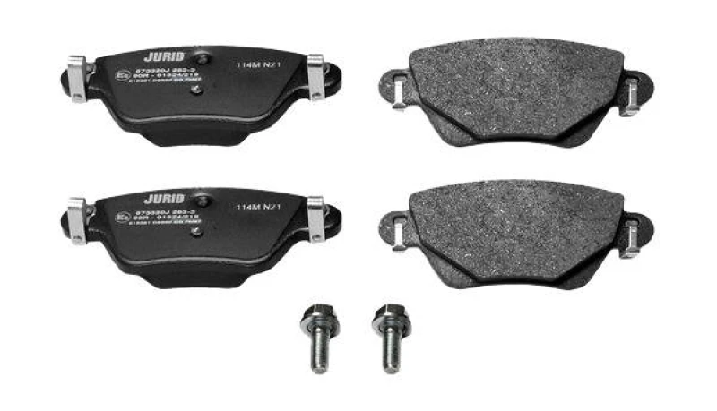 Image of JURID 573320J Brake pad set not prepared for wear warning indicator, with accessories Brake Pad Set,disc brake (402)
