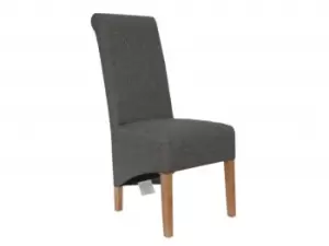 Image of Kenmore Jackson Dark Grey Fabric Dining Chair